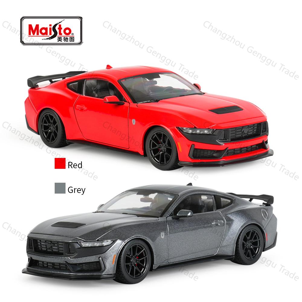 Maisto 1:24 2024 Mustang DarkHorse Sports Car Static Die Cast Vehicles Collectible Model Car Toys