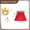 Costume Cloak and Crown Set Comfortable Outfit for Halloween Cosplay Carnival Stage