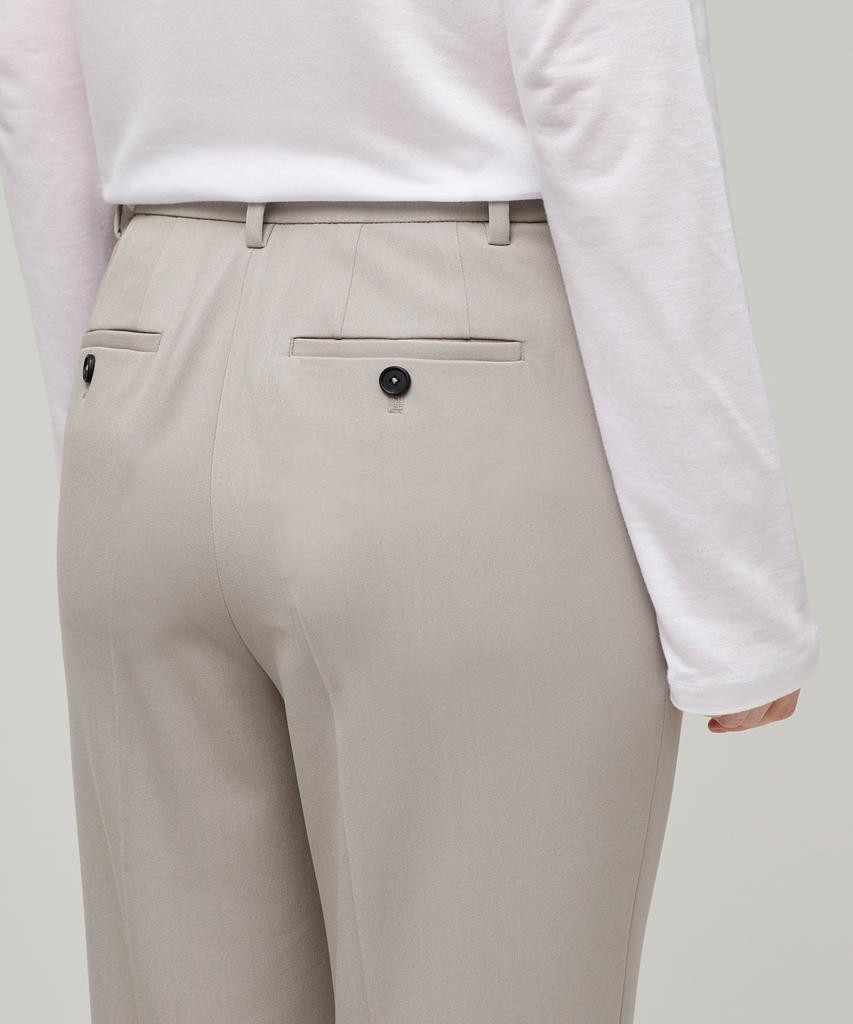 MUSINSA STANDARD WOMAN Women'S Slim Straight Hidden Elastic Waist Slacks [Light Beige]