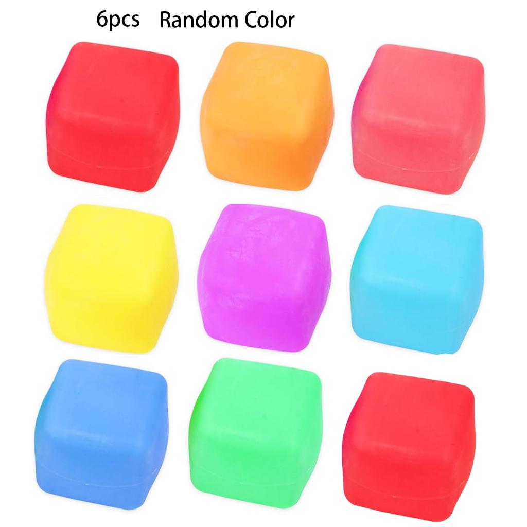 Stress Cube Square Flour Ball Stress Relief Toy TPR Slow Rebound Pinching Music Release Stress Relief Toy
