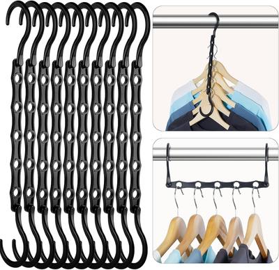 Space Saving Hangers, Smart Closet Organizer Space Saver, Sturdy Plastic Clothes Hangers for All Types of Clothes,Closet Storage