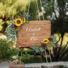 Artificial Wedding Arch Flowers Kit, Sunflowers Rustic 2pcs Flower Garland for Lintel, Wall, Door Party Reception Decoration