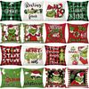 Cozy Green And Red Grinch Christmas Pillow Cover For Stylish Home Dcor 45x45cm