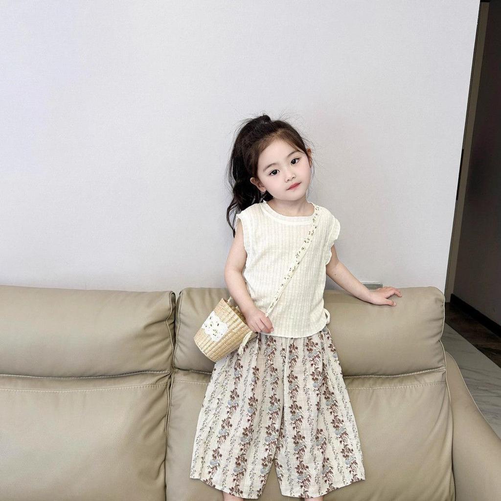 Korean Style Summer Vest Set for Baby Girls 2026 - Trendy Two-Piece Outfit
