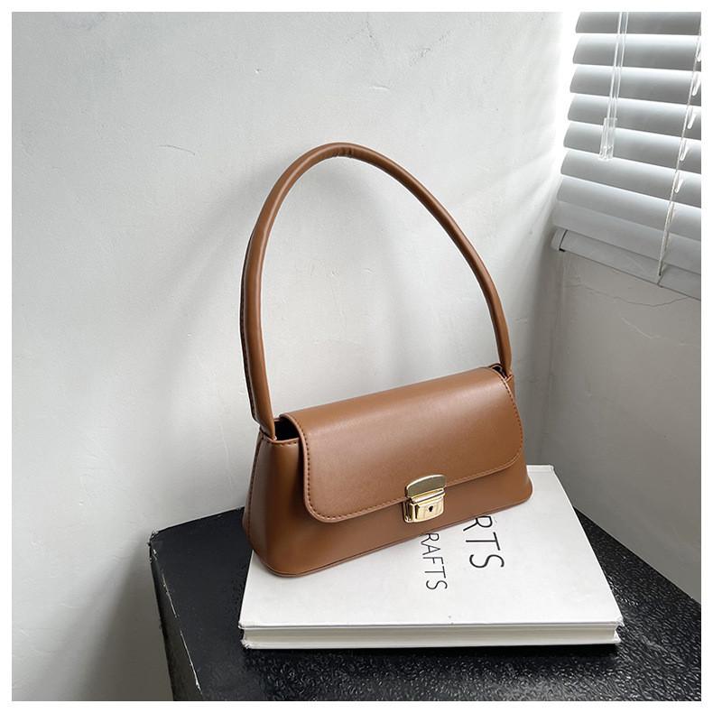 Borsa a tracolla piccola in PU per donna con chiusura a lucchetto e tasca interna per telefono, perfetta per l'uso quotidiano