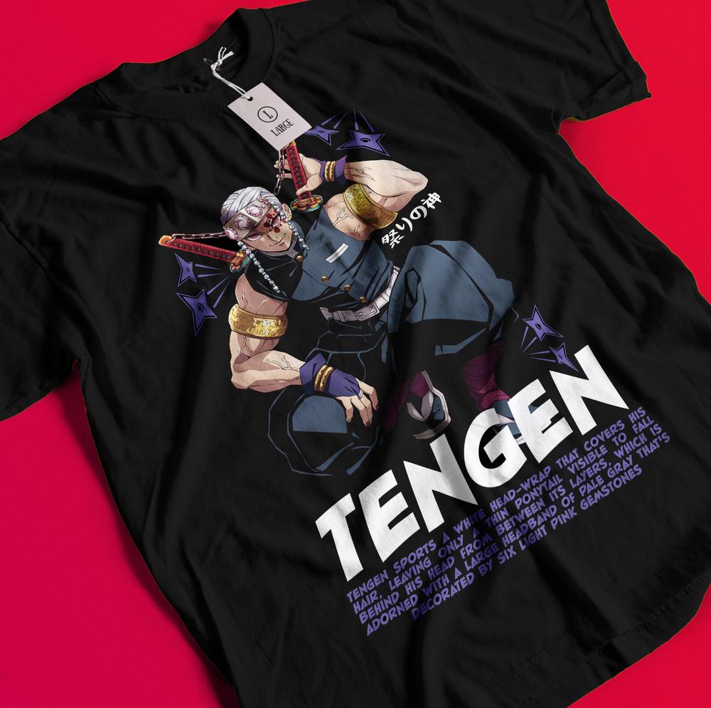 

Demon Slayer Shirt Tengen Uzui Tshirt Tanjiro T-Shirt Muzan Doma Kokushibo Tee BB603 3XL