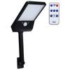 Outdoor Wall Solar Light 48 LEDs Security Motion Sensor Lamp for Garage Fence Patio Porch YardBlack