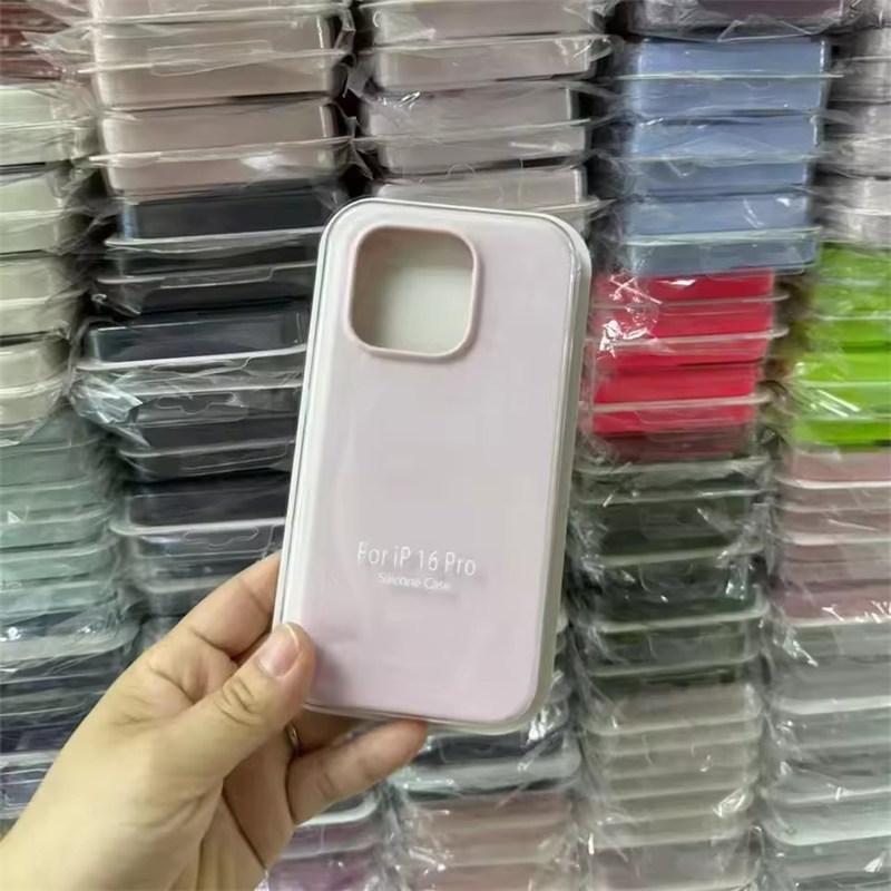 Liquid Silicone Case For Apple iPhone17 Air 15 16E 14 13 12 11 Pro Max Plus Mini XS XR 7/8 SE Phone Official Style Protective Cover