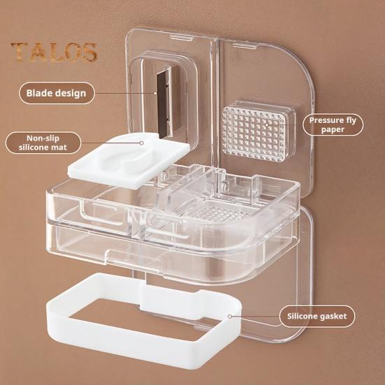 3-in-1-Pillenteiler, Aufbewahrungsbox für Tabletten, feuchtigkeitsbeständig, tragbare Größe, transparent, multifunktionale Pillentragetasche