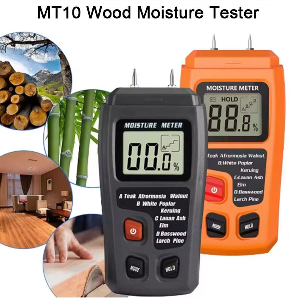 Two Pins Wall Moisture Detector 4 Measurement Modes Timber Damp Hygrometer  Cardboard Box