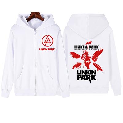 Klassischer Linkin-Park Grafikdruck Kapuzenpullover für Herren Damen Y2k Reißverschluss Kapuzenpullover Übergroßes Lässiges Sweatshirt Reißverschluss Jacke