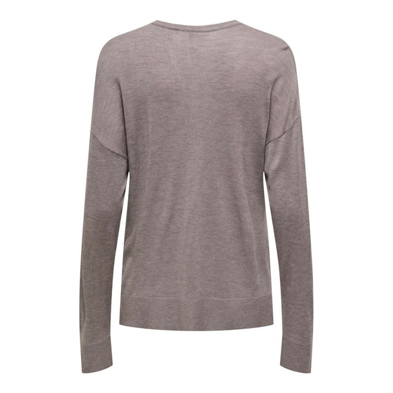 Haut vienna manches longues en maille col V Femme ONLY