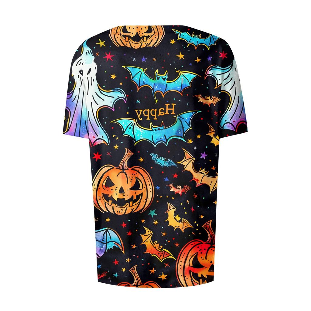 Women's Short Sleeved Patterned Pockets, Work Print Stand Up Collar, Single Breasted Protective Clothing, Cardigan Jacket, Top