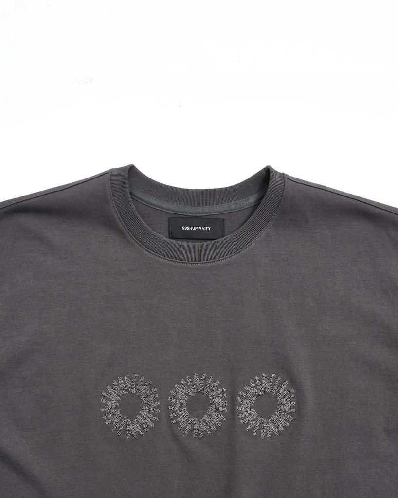 999Hyumeoniti Evd Logo Half T-Shirt (Charcoal)