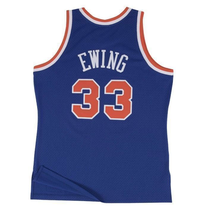 Maillot NBA Swingman - MITCHELL & NESS - Patrick Ewing Knicks Hardwood Classics - Bleu - Taille US (M = L FR) - Mixte