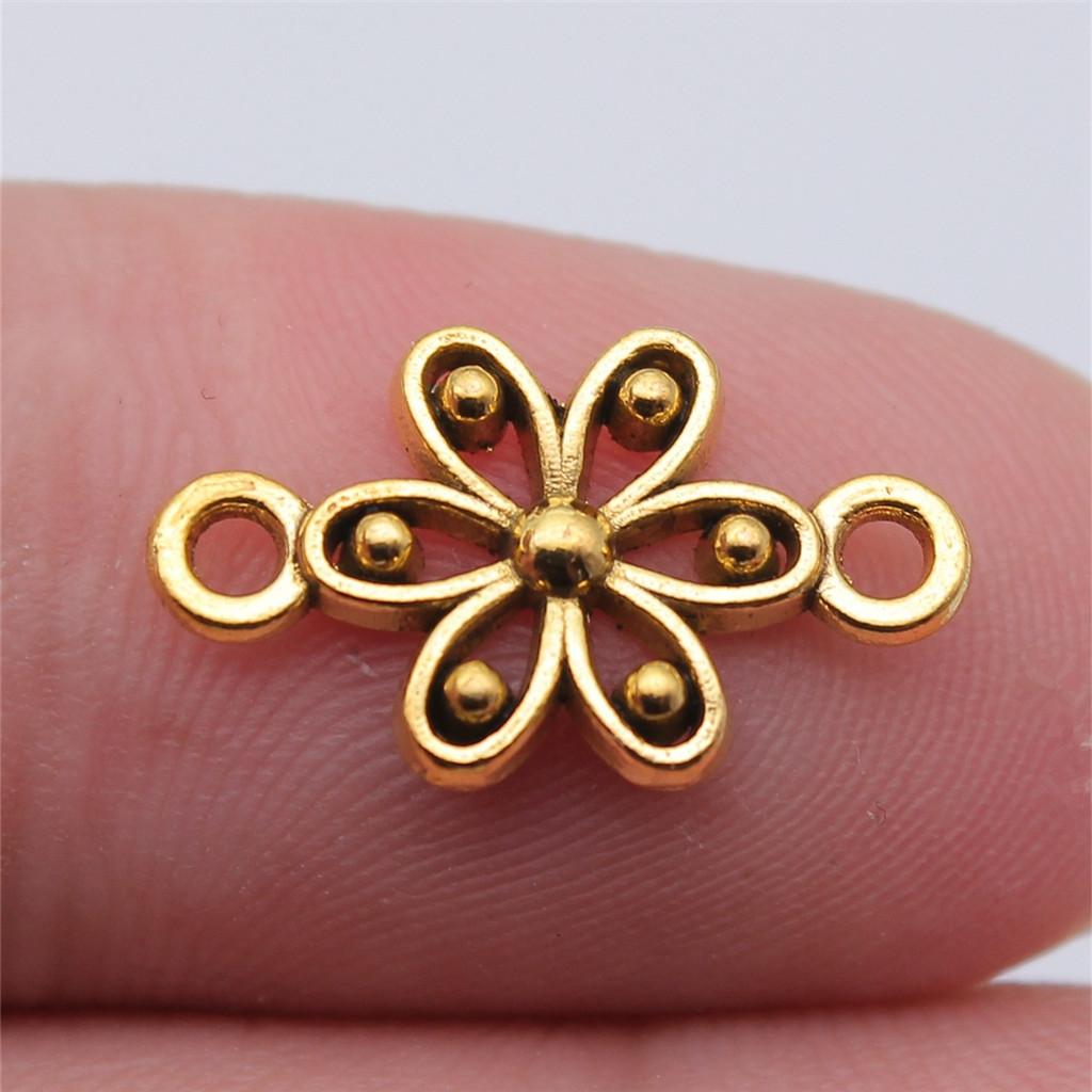 Connettori Fiore a Lavoro Aperto Gancio per Ciondolo Colore Bronzo Antico Creazione Gioielli Accessori Fatti a Mano Connettori per Ciondoli
