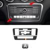 Central Console AC CD Panel Cover Trim Carbon Fiber Decoration Stickers For Mercedes-Benz A B Class W176 W246 CLA C117 GLA X156