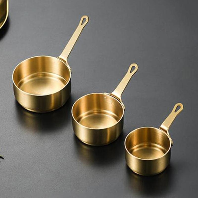 Measuring Cup Stainless Steel Sauce Cup Non-Rust 50/80/100Ml Seasoning Bowl With Handle Mini Sauce Pan Gravy