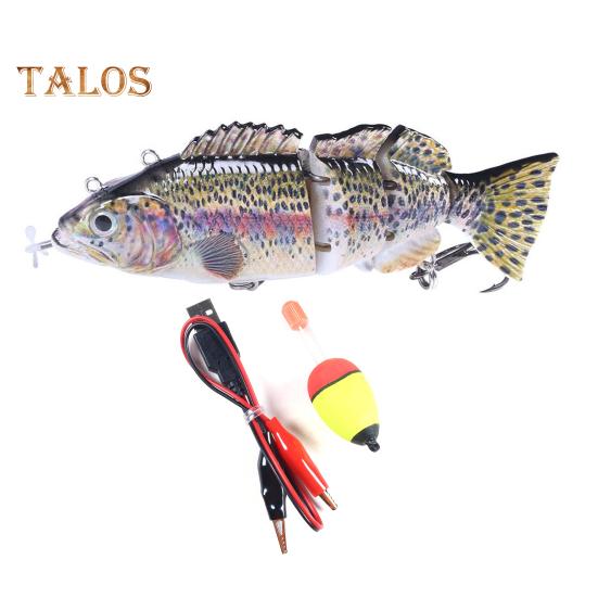 

14 см/53 г электрическая многосочлененная рыболовная приманка с поплавком USB перезаряжаемая светодиодная светящаяся приманка роботизированная искусственная приманка рыболовные принадлежности A