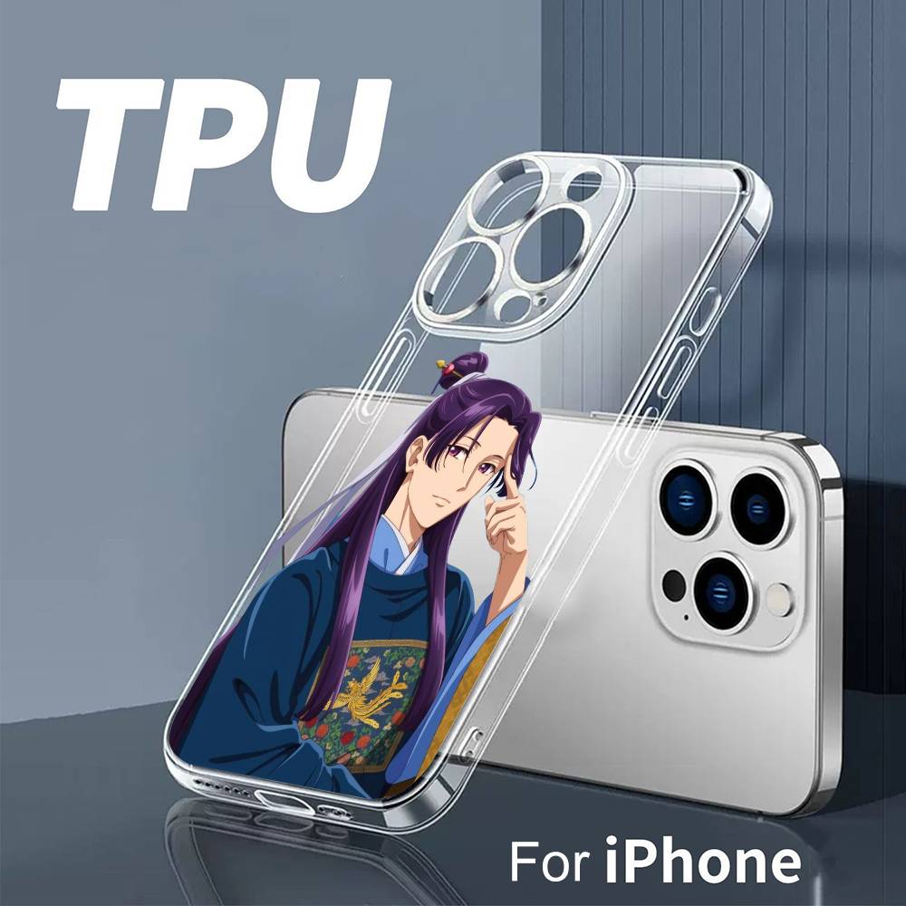 

Чехол для телефона Jinshi And Maomao Anime Apothecary D-Diaries для iPhone 17 16 15 14 13 12 11 Mini Pro Max Plus Прозрачный чехол iPhone14Plus