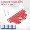 Cabinet Hole Drilling Guide with Aluminum Plate, Guide Bushings and Metal Parts for Shelf Pin Layout and Furniture Assembly Work Tasks