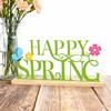 Metal Happy Spring Day Sign,Spring Decorations for Home,Party,Shelf,Mantel,Indoor,Flower Spring Table Top Decorations