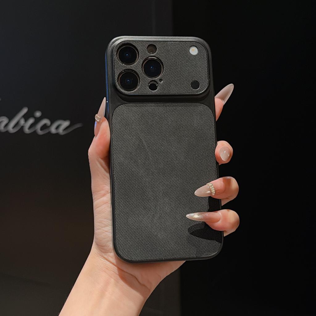 Denim pattern is suitable for Apple 17promax mobile phone case iphone16 new AG electroplating matte 15.