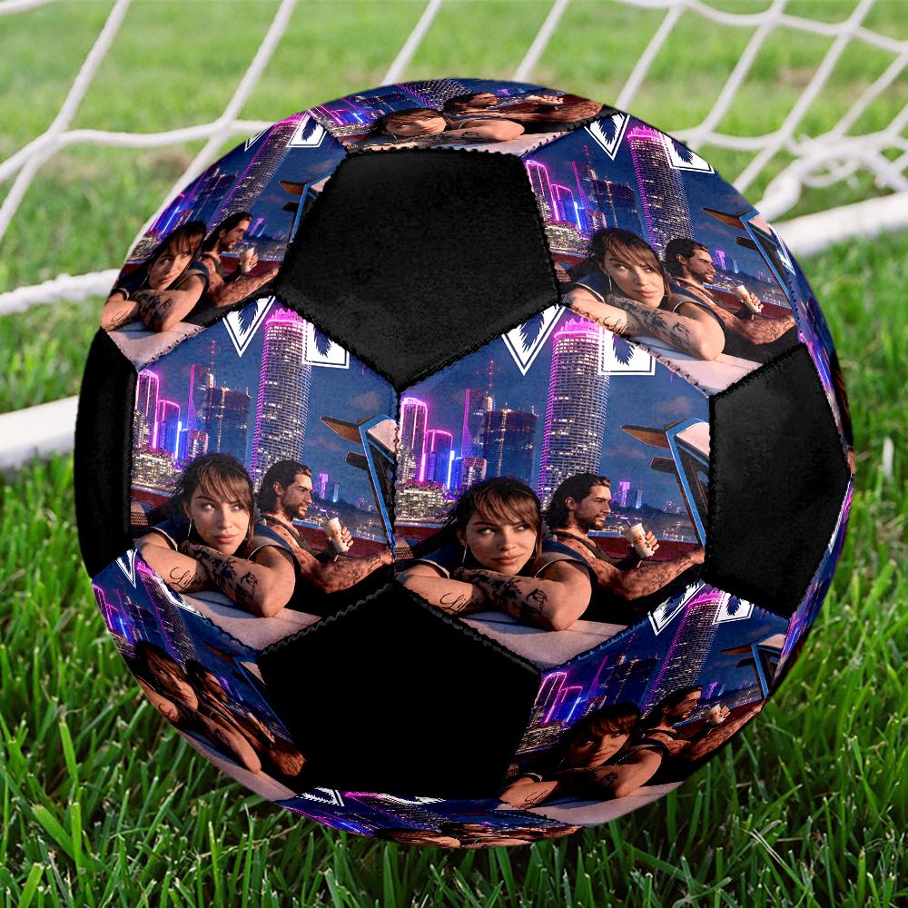 GTA 6 Theme Size 5 Soccer Ball, Suitable for Both Indoor and Outdoor Matches, a Gift Suitable for Everyone.