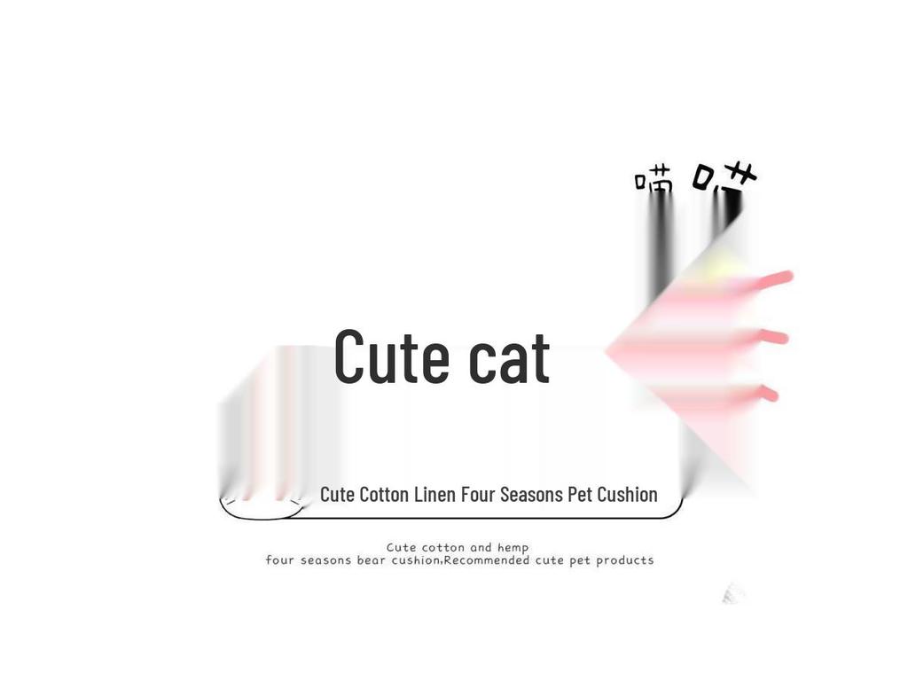 Leinen-Autositzkissen mit 3D-Kätzchenmotiv: Belüfteter, atmungsaktiver, kühler und hübscher Universal-Hut für Damen – perfekt für alle Jahreszeiten