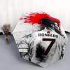 1 PC Automatic Folding Umbrella - CR7 Cristiano Ronaldo Pattern, Portable & Foldable Design with 8 Ribs, Christmas Birthday Gifts