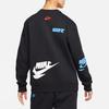 Męska bluza Nike z logo, podszyta polarem, na zimę, czarna