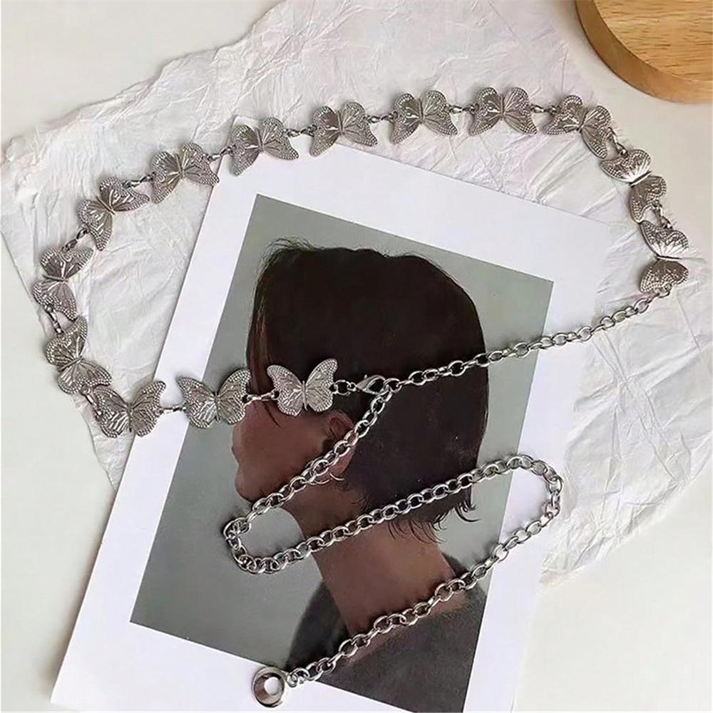 1pc Fashion Butterfly Waist Chain Belt Female Designer Elegant Belts For Women High-end Luxury Brands Adjustable Dress Waistband