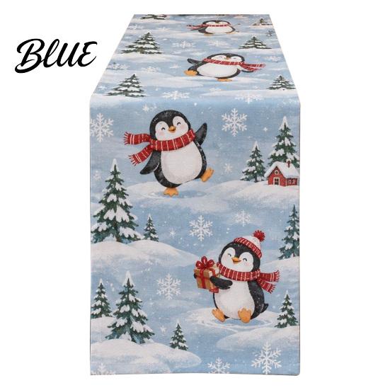 Decorative Table Cover for Christmas Flower Runner Holly Berries Dining Decor Poinsettia Gingerbread Easy to Clean Runner Man Festive Holiday Party