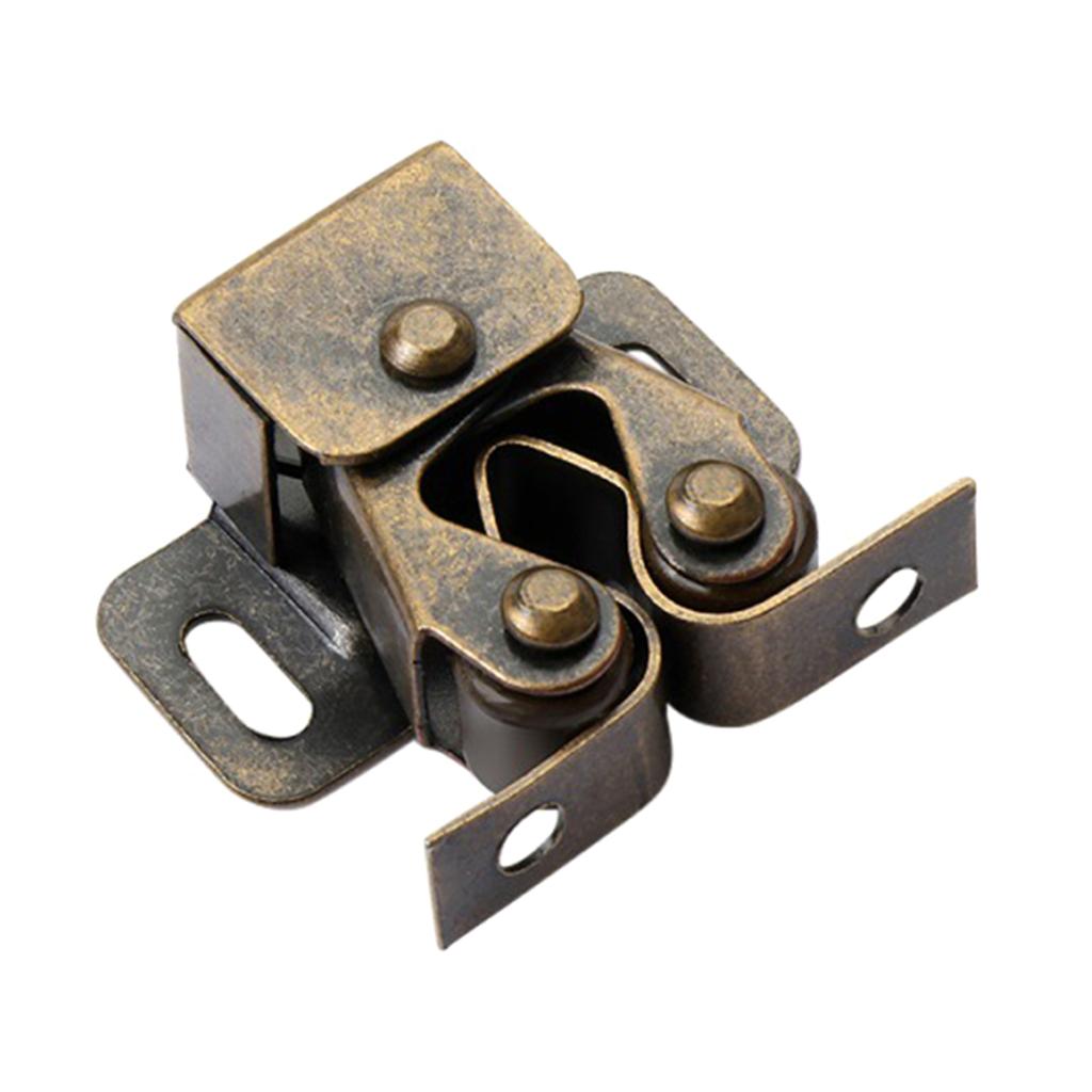 Set aus 5 Schranktürschnappern mit Schrauben Doppelrollen-Schrankverschluss Doppelrollen-Schnapper Verwendung für Heimmöbel