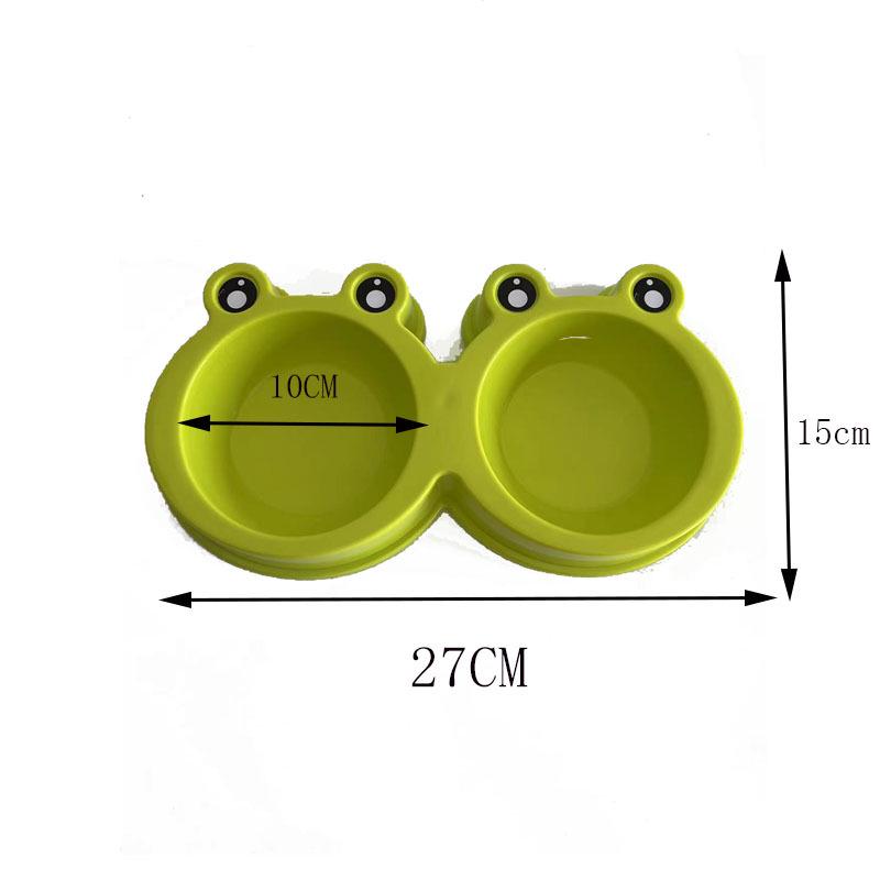 Cat & Dog Dual-Purpose Cartoon Frog Bowls - Anti-Tip Food & Water Bowls