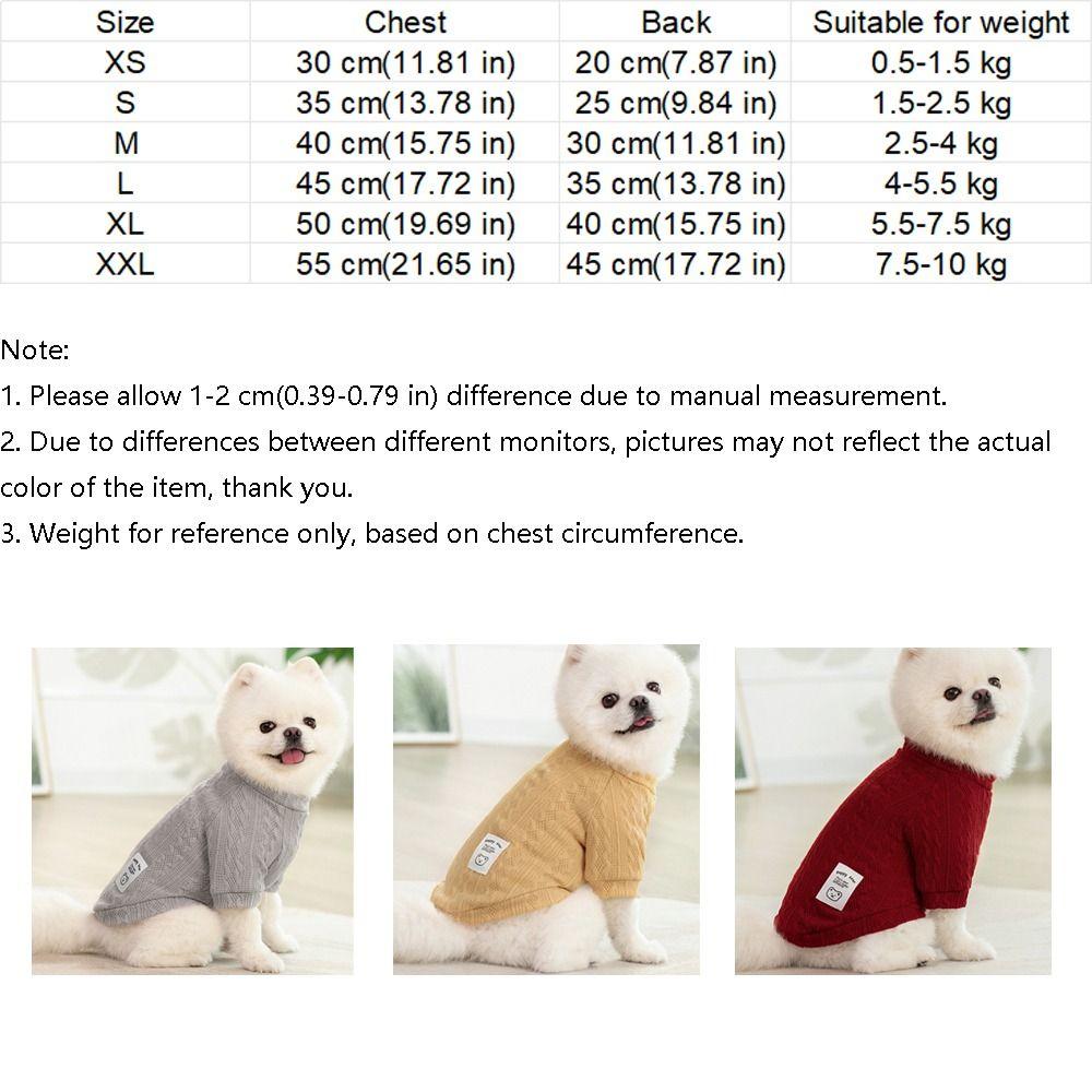 Solid Color Dog Knitting Sweater Cozy Pet Pullover Fashionable Cat Vest  Autumn Winter Season