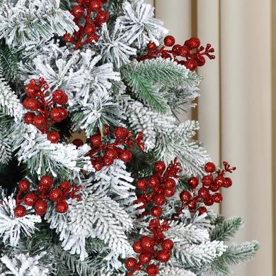 Christmas Tree Decoration Fruit Christmas Wreath Rattan Decoration Accessories 15 Heads of Gold Powder Sequins Simulated Cherry