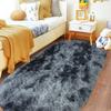 Tie Dye Hellgrauer Teppich Oval Flauschig Plüsch Bettvorleger Kinderzimmer Feuchtigkeitsbeständige Matte Wohnzimmer Heimdekoration Teppiche