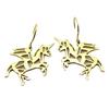 Les Trésors De Lily [P7788] - Gold 'Licorne My Unicorn' Steel Designer Earrings - 25x15 Mm