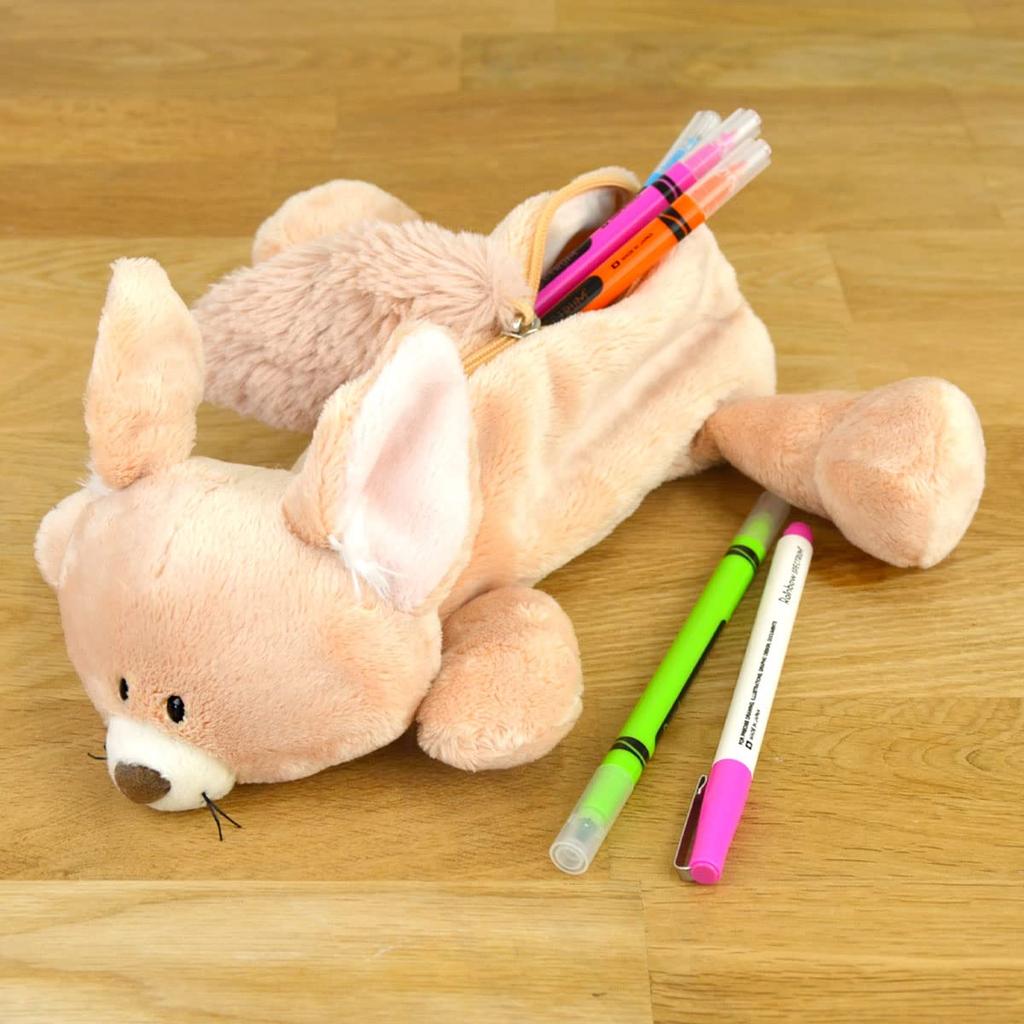 NICI Figure Pouch Fennec Fox Brown Pen Case Pencil Case