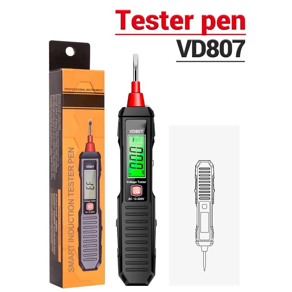 VD807 Digital Voltage Detectors Electric Tester Pen AC 24-300V Portable Screwdriver Indicator NCV Electroprobe Tools