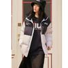 FILA Fleece Casual Simple Stand Collar Color Block Logo Long Sleeve Down Jacket Unisex Outerwear White F11U249903F-WT