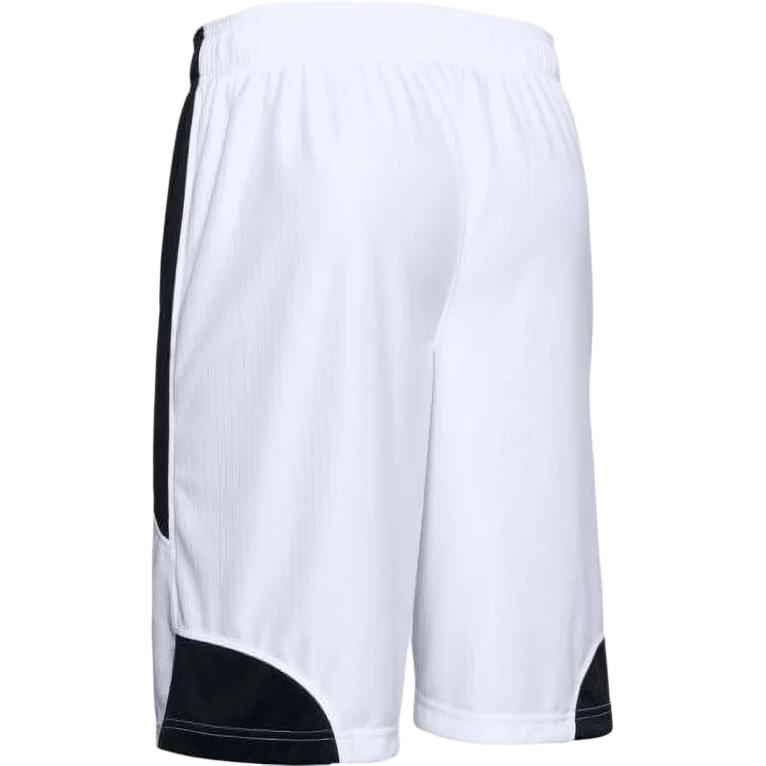 Under Armour Big Logo Printed Color Block Basketball Casual Sports Shorts Men Shorts White 1351284-100