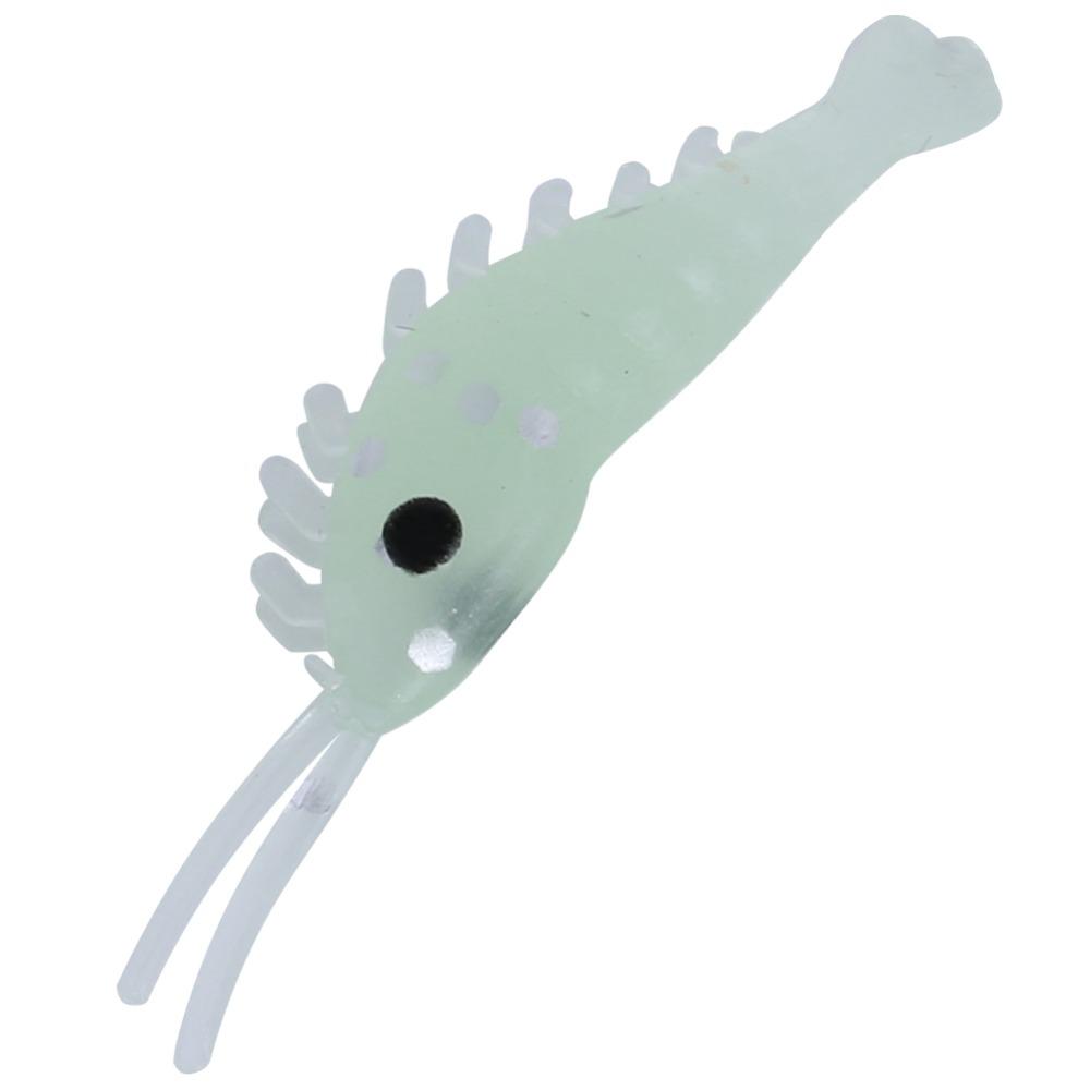 100PCS Luminous Grass Shrimp Lure Soft Grass Shrimp Bait Shrimp Fishing Bait Freshwater Fishing