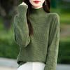 Pure Cotton Thickened Half Turtleneck Sweater for Women In Autumn and Winter New Loose and Versatile Base Shirt Warm Pullover Sweater