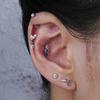 Titanium Unisex European-American Design F136 Lip Stud Ear Cartilage Piercing