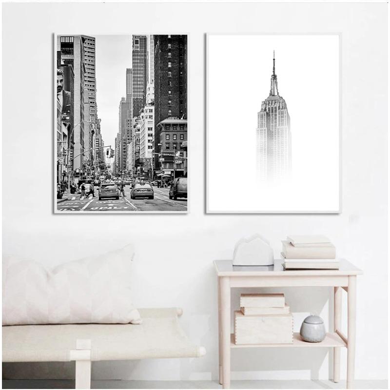 New York Statue Of Liberty Black White Nordic Posters And Prints Wall Art Canvas Painting Wall Pictures For Living Room Decor