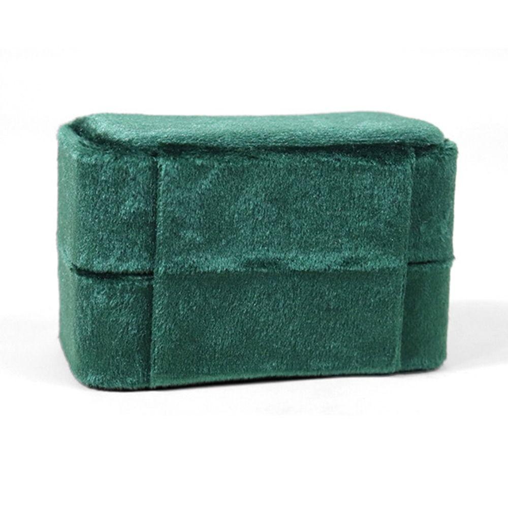 Mini Jewelry Box Plush Velvet Ring Holder Portable Jewelers Packaging Travel Storage