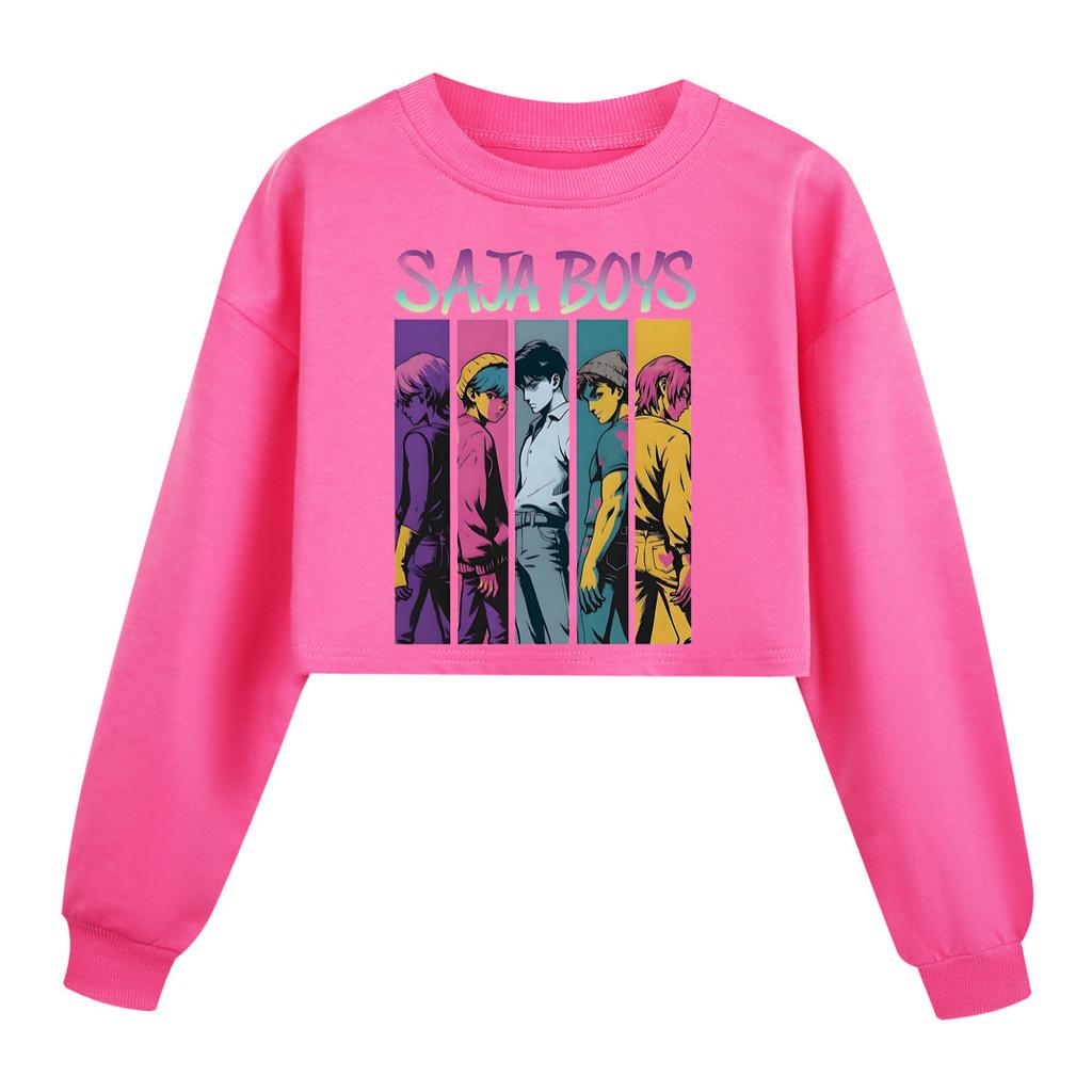 

Детская Девочка Аниме Мультфильм ПОП Певица Супер Звезда Мира Руми Зои Саджа Мальчики Принт Повседневный Длинный Рукав Круглый Вырез Толстовка Топ 170Cm розы красного