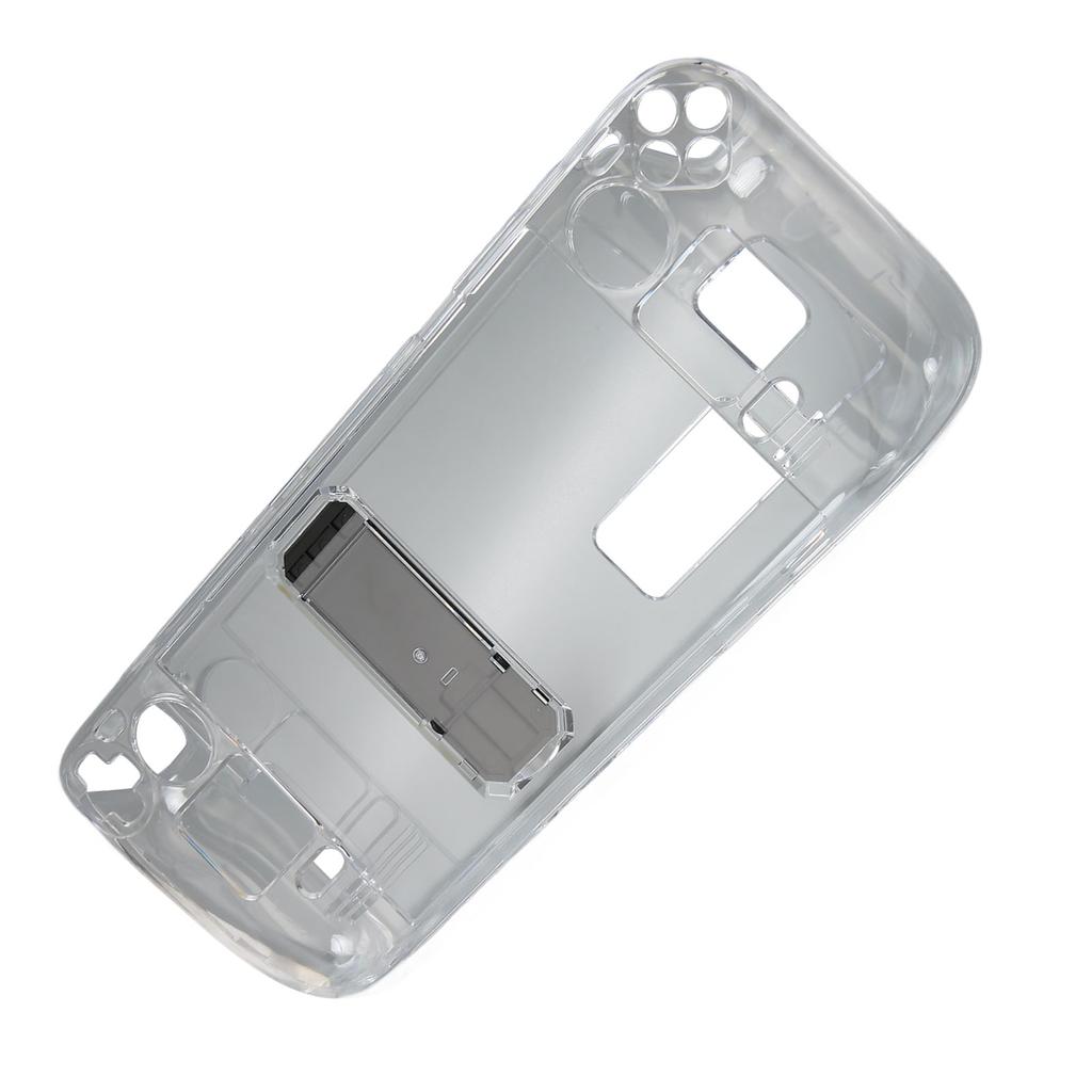 Clear Kickstand Case for Steam Deck Transparent Shock Absorption Prevent Slip Hard PC Protective Case with Stand